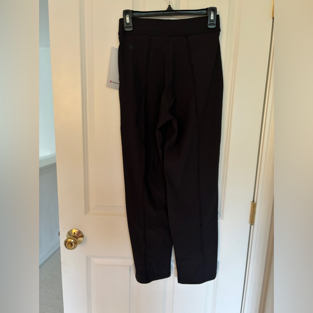 Lululemon Urban Strides Super High Rise Ribbed Casual Pants Black - Picture 4 of 7